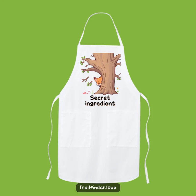 Funny Fox Apron: Curious Peeking Cook Character, Practical Funny Gift