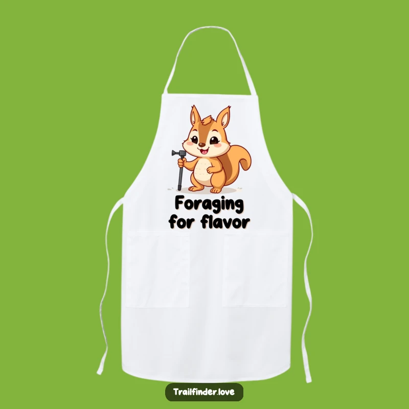 Funny Squirrel Hiker Apron: Cook Up Trails of Flavor!