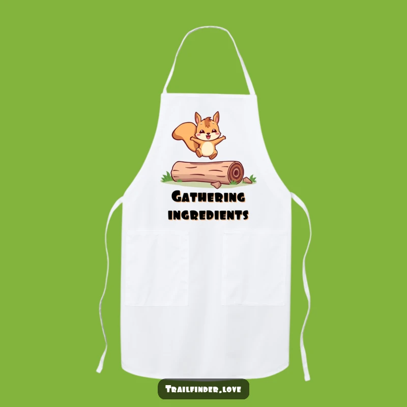 Funny Squirrel Apron: Kitchen Leaps - Outdoor & Woodland Humor Gift