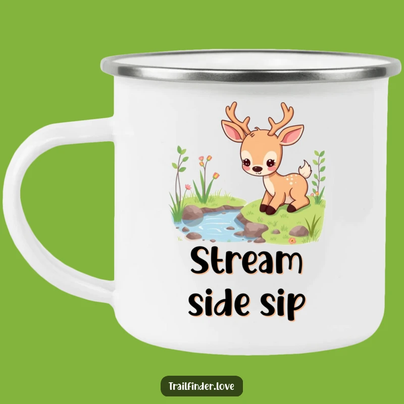 Funny Deer Camping Mug: Peaceful Grazer Character Cup, Great Funny Gift