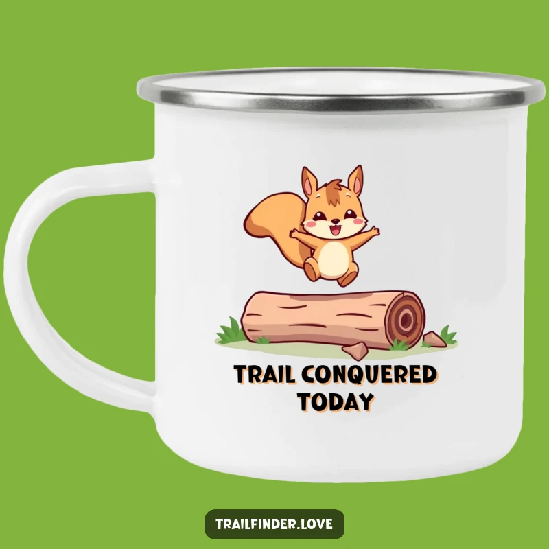 Funny Squirrel Camping Mug: Outdoor Leap - Durable & Hilarious Woodland Gift