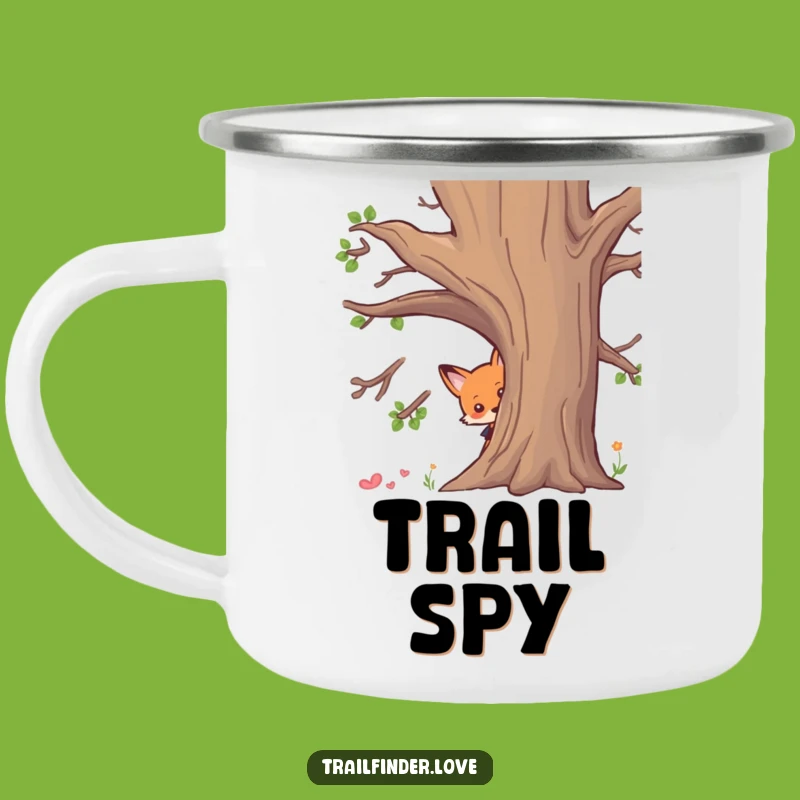 Funny Fox Camping Mug: Curious Peeking Character Cup, Great Funny Gift