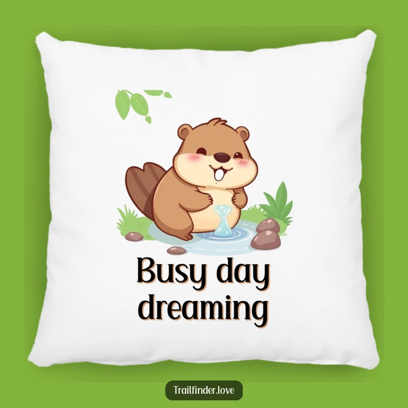 Cozy Funny Beaver Pillow: Add Relaxed Charm and Humorous Comfort to Your Home