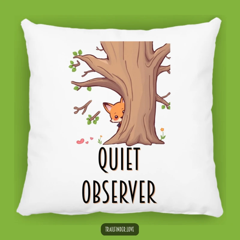 Funny Fox Pillow: Cozy Peeking Character Cushion, Comfy Funny Gift