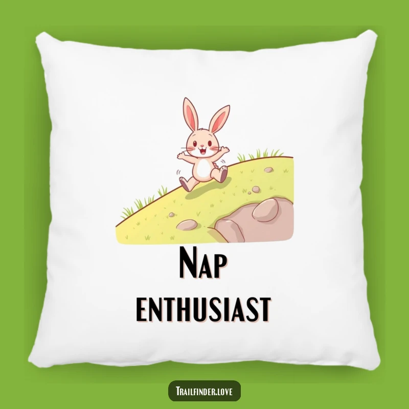 Funny Rabbit Pillow: Cozy Uphill Hopping Character Cushion, Comfy Funny Gift