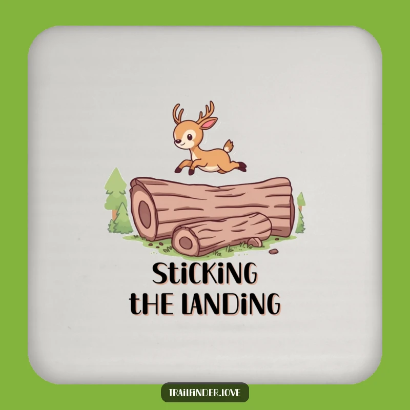 Funny Leaping Deer Coaster Set: Protect Surfaces with Energetic Wildlife Humor