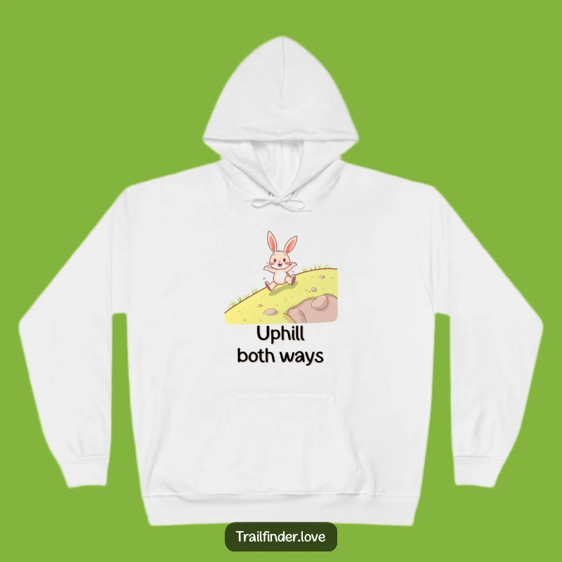 Funny Rabbit Hoodie: Cozy Uphill Hopper Character Sweatshirt, The Best Funny Gift