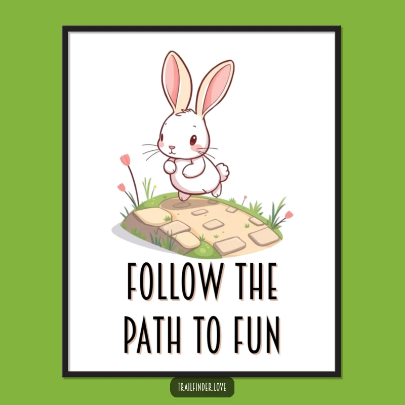 Funny Free Printable Wall Art: Playful Rabbit's Journey, Whimsical Downloadable Art for Your Home!