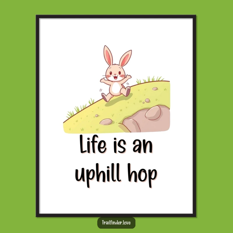 Free Printable Wall Art: Funny Rabbit Hopping, Hilarious Downloadable Decor for Your Home