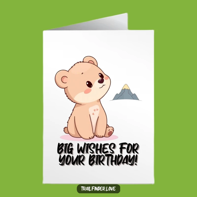 Free Printable Funny Birthday Card: Curious Bear Cub's Adventure, Downloadable Gift!