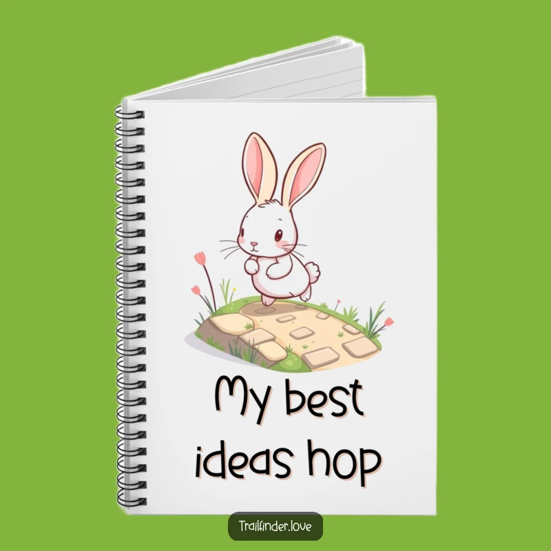 Funny Rabbit Notebook: Playful Hare Bounding Up a Tiny Path, Creative Funny Gift