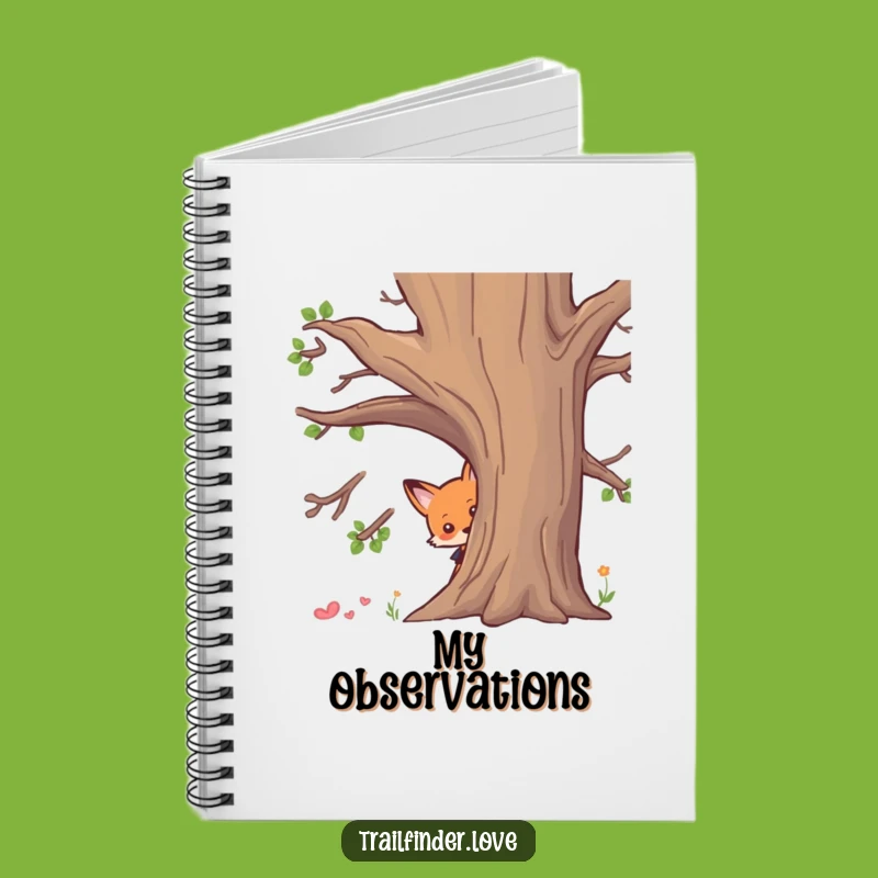 Funny Fox Notebook: Curious Peeking Character Journal, Perfect Funny Gift