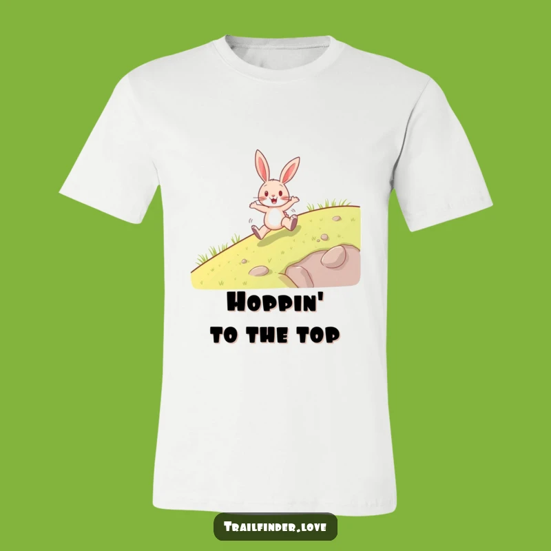 Funny Rabbit T-Shirt: Enthusiastic Hopper Character Uphill Adventure, Ideal Funny Gift